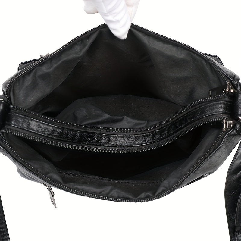 Fashion Crossbody Bag for Women - Large Capacity Braided Detail Shoulder Bag